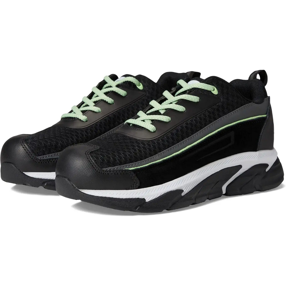 Avenger Women Work Boots Electra ,Slip-resistant ,EH Safety Black Green 9 D Wide